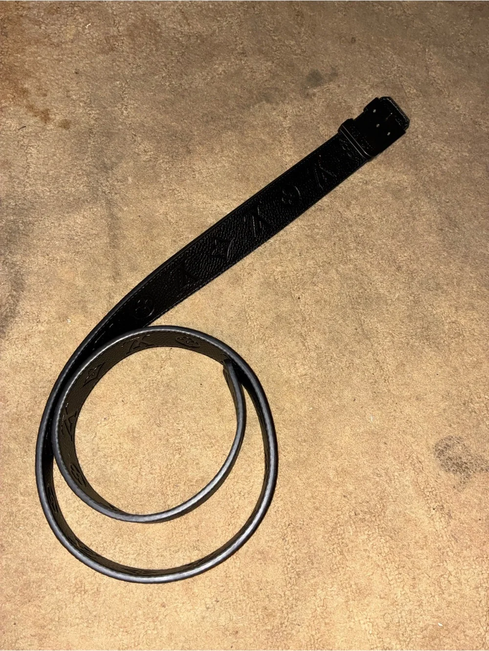 Louis Vuitton Black Monogram Reversible Men's Belt